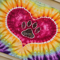 Image 2 of Pawprint Tie Dye Ice Dyed (36x54) Wall Decor Tapestry