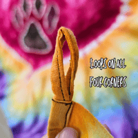 Image 7 of Pawprint Tie Dye Ice Dyed (36x54) Wall Decor Tapestry