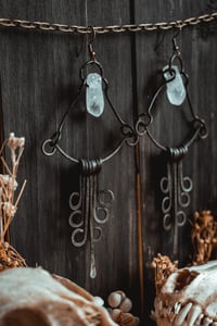 Image 2 of Crystal fringe earrings