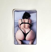 Image 1 of Beautiful Black Thong Booty Poppin' Matte Vinyl Sticker