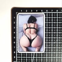Image 2 of Beautiful Black Thong Booty Poppin' Matte Vinyl Sticker