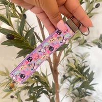 Image 1 of Handmade Cute Kawaii Wristlet Key Fob Keychain