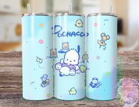 Image 1 of Kawaii Puppy *4 design options* 20oz Tumbler Or Sports Bottle *Option to Personalize*