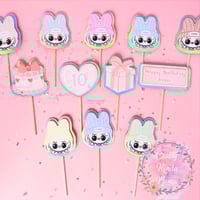 Image 1 of Custom Monsters Inspired Cupcake Toppers *PERSONALIZED* Options 12ct or 24ct