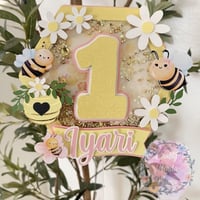 Image 1 of Bee Themed Custom Cake Topper *Personalize*