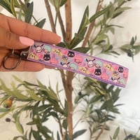 Image 2 of Handmade Cute Kawaii Wristlet Key Fob Keychain