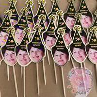 Image 2 of Retirement Custom Cake Topper and Cupcake Toppers