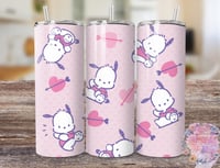 Image 2 of Kawaii Puppy *4 design options* 20oz Tumbler Or Sports Bottle *Option to Personalize*