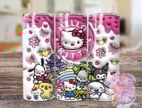 Image 1 of Kawaii Friends 20oz Tumbler Or Sports Bottle *Option to Personalize*
