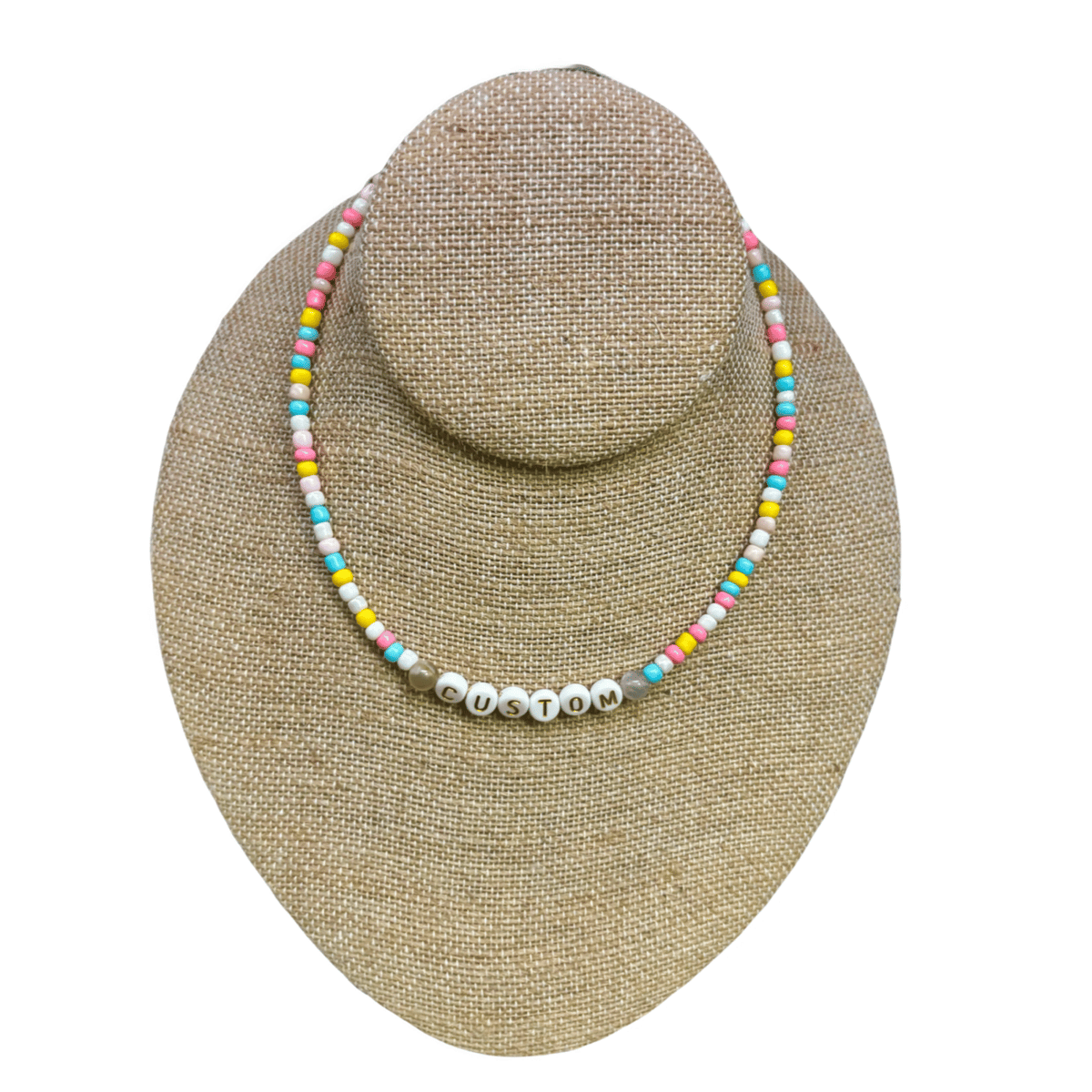 Image of Custom Glass Seed Bead Name Necklace