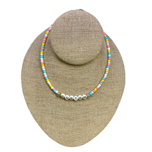 Image of Custom Glass Seed Bead Name Necklace