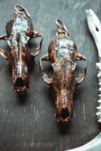 Image 1 of Fox skull ear hangers