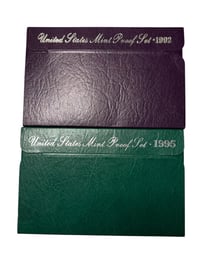 Image 2 of 1992 S & 1995 S U.S. Mint Proof Sets Original Government Packaging