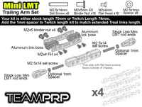Image 4 of Losi 1/18 Mini LMT Trailing Arm Lower Links