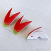 Apple Slice Rabbit Figures