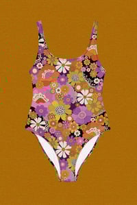 Image 8 of One piece swimsuit in Psychedelic Meadow pink