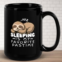 Sleeping is My Favorite Pastime Sloth Glossy Mug