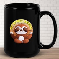 Yoga Sloth My Spirit Animal Black Glossy Mug