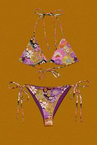 Image 2 of Itsy Bitsy bikini in Psychedelic Meadow Pink