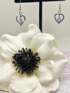 Purple Heart Earrings