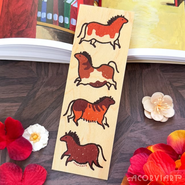 Lascaux Horse Wood Bookmark