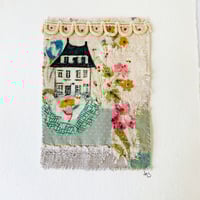 Image 2 of Artwork Wall art - ORIGINAL antique textile collage - Home