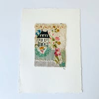 Image 4 of Artwork Wall art - ORIGINAL antique textile collage - Home
