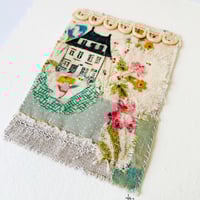 Image 1 of Artwork Wall art - ORIGINAL antique textile collage - Home