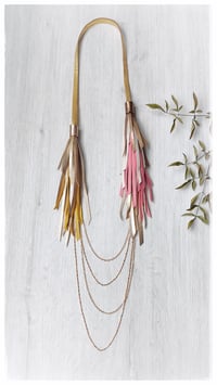 Image 1 of Collana in pelle artigianale NINFA CHAINS - Assolo 54/2025 - "India"