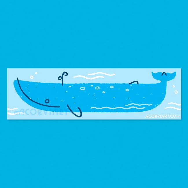 Whale Bumper Sticker