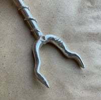 Image 4 of Demon pickle fork in silver plated bronze (one off)