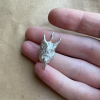 Image 3 of Krampus/demon mask in silver or bronze