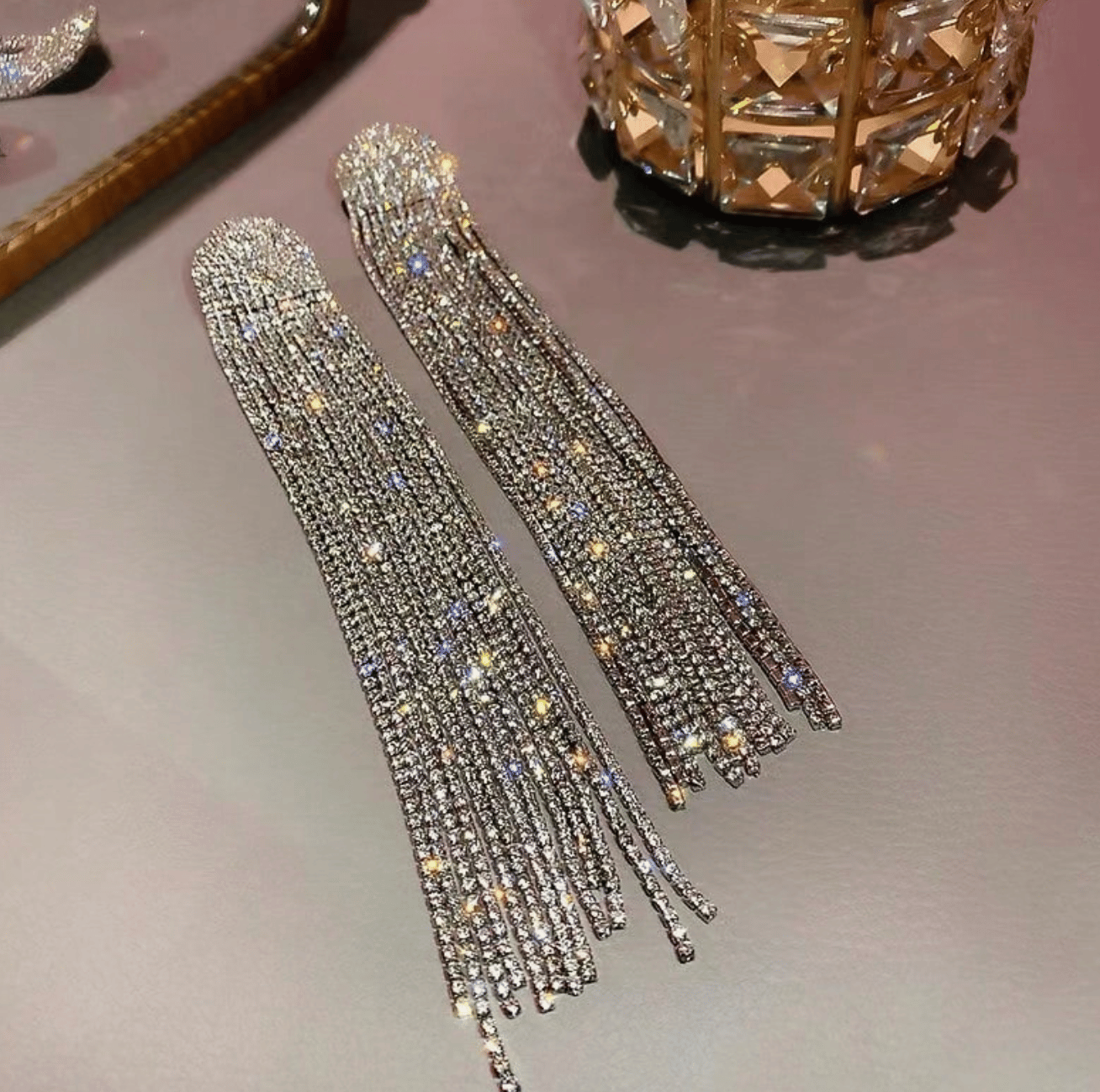 Image of Showgirl long Tassel Earrings 
