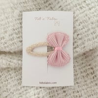 Pink Plush bow clip
