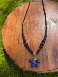 Image 3 of Blue stone butterfly necklace 