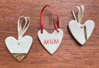 Image 1 of CERAMIC HEARTS (Set of 3 - Mum - B)