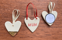Image 2 of CERAMIC HEARTS (Set of 3 - Mum - B)