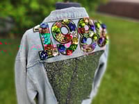 Image 2 of 1989 3D floral Denim Jacket xs