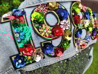 Image 3 of 1989 3D floral Denim Jacket xs