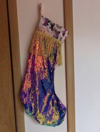 Image 5 of Unique Sequin Scrap Stocking