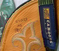 Image 4 of Emerald Green Tejus Lizard Cowboy Boots. Custom Made in El Paso Texas. Men's 10.5D