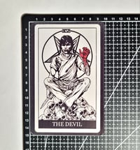 Image 2 of Richard Ramirez as "The Devil" Homemade Postcard Glossy Finish Vinyl Sticker