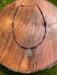 Image 2 of Spiral star beaded necklace