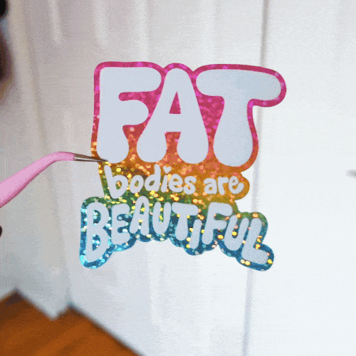 Image 2 of Fat Bodies Are Beautiful Sticker