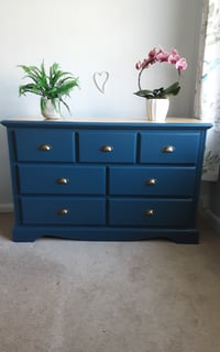 Image 1 of Blue Chest of Drawers.
