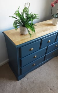 Image 3 of Blue Chest of Drawers.