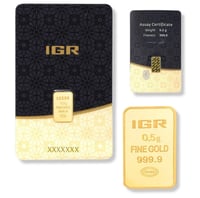 1 Gram Gold Bar IGR Assay Card Sealed