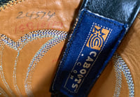 Image 5 of Navy Blue Tejus Lizard Cowboy Boots. Custom Made in El Paso Texas. Men's 10.5D