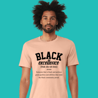 Black Excellence Defined Tee — Beige
