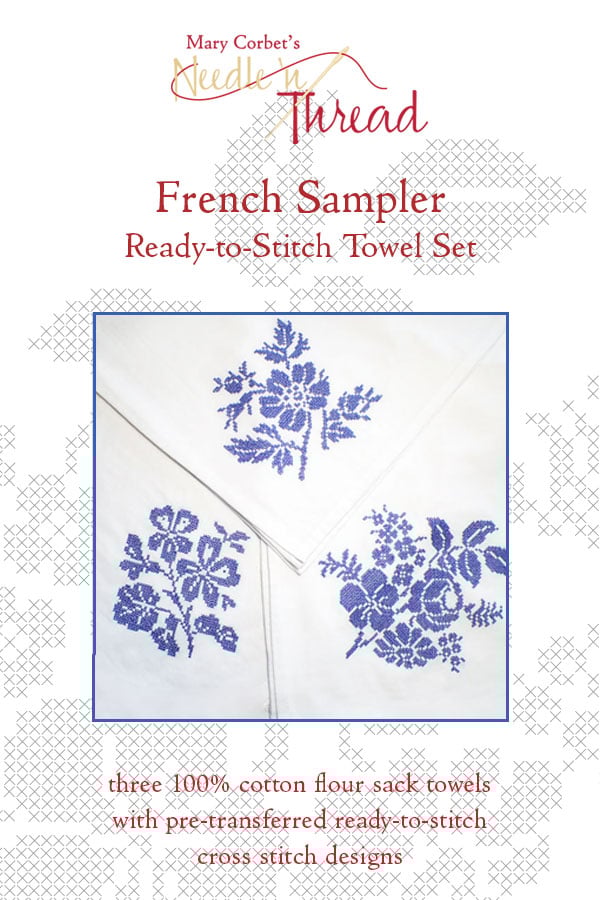 Image of French Sampler Ready-to-Stitch Towel Set